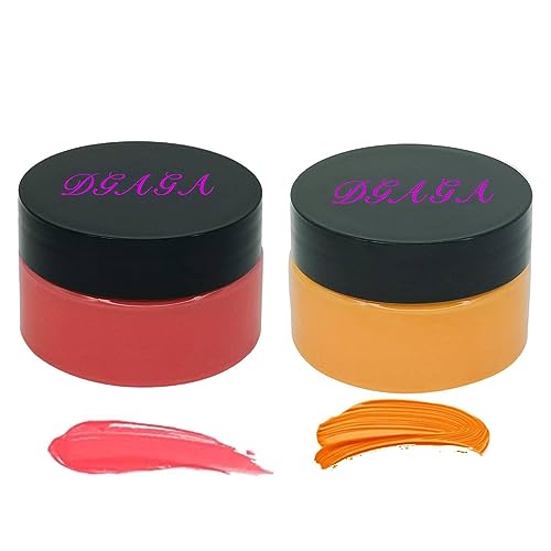 DGAGA 2 Jar of Chalk Paste,Red Chalk Paste Paint for Stencils,Orange Fabric Ink,Self Adhesive Silk Screen Stencil Paste,Wooden Board Paste for Wood,Canvas,Paper,Art Craft Permanent,Home Decor - color: Red & Orange