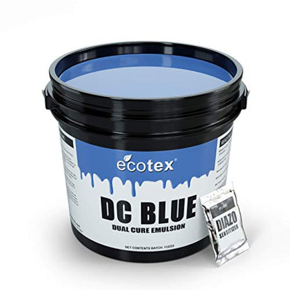 Ecotex® DC Blue Dual Cure Photo Emulsion - Screen Printing Emulsion, 1 Qt | Photo Emulsion For Silk Screens And Fabric - Works With Plastisol And Water Based Ink, Diazo Included, Made In The USA, 1 Qt - size: 32 fl oz