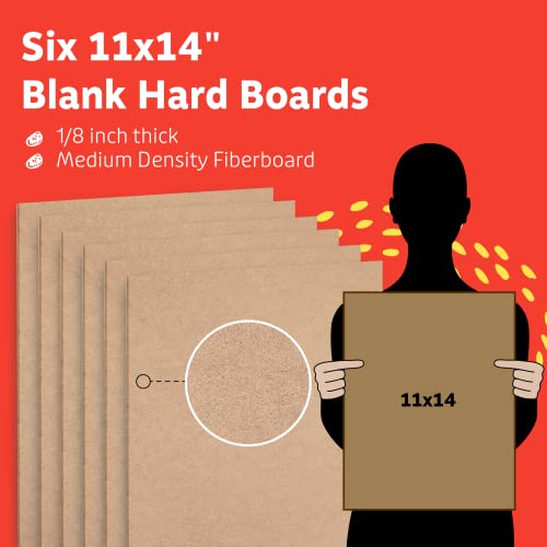 Artlicious 1/8 inch (3mm) - 11 x 14 Cardboard Sheets - 6 Pack - size: 11x14-6 Pack