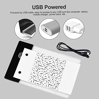 Mini Led Light Pad with 5 Flip Books, Flip Book Kit with Light Pad LED Light Box Tablet，300 Sheets Drawing Tracing Animation Sketching, USB Powered Light Box