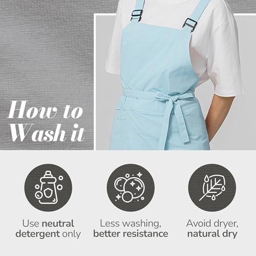 Unisex Waterproof Apron Restaurant Cooking Cafè Flower Shop Baking Kitchen Length Adjustable - color: Indie Pink
