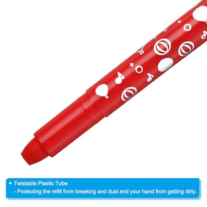 PATIKIL Watercolor Gel Crayon, 6Pcs Twist Coloring Red Crayon - color: Red