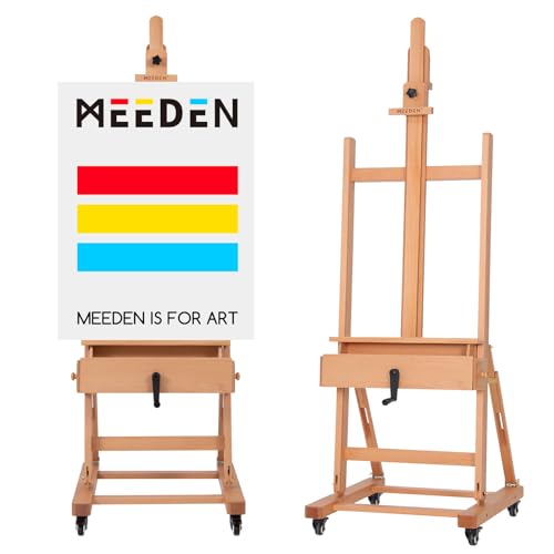 MEEDEN Extra-Large Art Painting Easels: Holds Canvas up to 83" Easel Stand - color: Natural