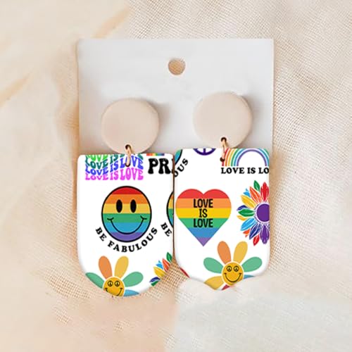 10 Pcs Smile Clay Transfer Paper for DIY Art Crafts, Cute Rainbow Smile Magic Water Polymer Clay Transfer Sheets Transfer Paper for Polymer Clay Jewelry Earrings Making 5.82X3.93in