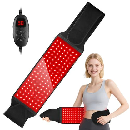 Red Light Therapy for Body, Infrared Light Therapy for Shoulder Waist Muscle, Upgraded 3 in 1 Led Beads, 660nm Red Light & 850nm Near Infrared Light Therapy Belt - size: 140 leds