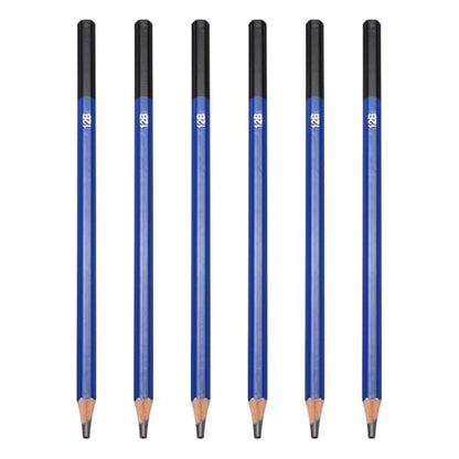 PATIKIL 12B Drawing Pencils for Sketching, 6PCS Sketch Pencils for Drawing Art Pencils Graphite Wood Pre-sharpened for Drawing Sketching Artists, 12B Pencils - size: 1 Count (Pack of 1), style: 12B