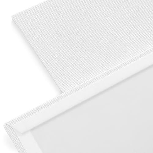 Arteza Paint Canvases for Painting, Pack of 14, 8 x 8 Inches, Square Blank Art Canvas Boards, 100% Cotton, 8 oz Gesso-Primed, Art Supplies for Adults and Teens, for Acrylic Pouring and Oil Painting - size: 8"x8"