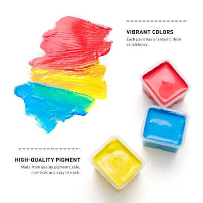 HIMI Gouache Paint Jelly Cup Refill, 4 Pack 30g, Single Color Paint for Artists & Hobby Painters, Unique Design In Jelly Cup Rich Pigment, Non Fading Art Supplies for Canvas and Paper Painting(ultramarine) - color: ultramarine