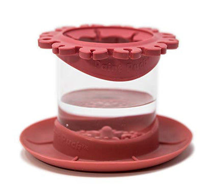 Paint Puck Ultimate Rinse Cup Paint Brush Cleaner, Mug (4 in), Red | Non-Spill Paint Water Cup & Brush Cleaner, Brush Holder, Squeegee Lips & Drip Tray, Acrylic, Watercolor, Art Supplies - color: red, size: Mug