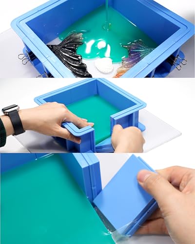 Adjustable Mold Housing Kit for Silicone Mold Making Upgraded 2 Sets | Easy DemoldingBox - Free Combination & Tierable- Ideal for Silicone/Soap/Wax Molds - Half Pieces Upgraded - size: Upgraded 2 Sets