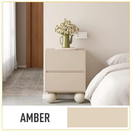 DWIL Acrylic Wood Paint for Furniture - Semi-Gloss Paint Suitable for Wood Surface Renovation, Water-Based All match Paint, Non-Toxic & Odorless, Eco-Friendly & Healthy (32OZ, Amber) - color: Amber