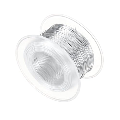 HARFINGTON 20 Gauge Aluminum Craft Wire 0.8mm 98.5ft Flexible Bendable Anodized Metal Jewelry Sculpting Wire for Jewelry Making Modelling Craft DIY, Bright Silver - color: Bright Silver, size: 30M x 0.8mm