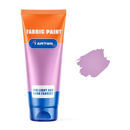 Lavender Fabric Paint 2 fl. oz Tube – Permanent Fabric Paint Lavender Clothes | Textile Clothing Paints for Cotton and Synthethic Fabrics, Furniture Upholstery, Shoes, Sneakers, T-Shirt, Tote Bags - color: Lavender 2 fl. oz