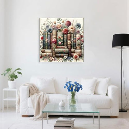 EIBEILI Diamond Art Kits for Adults-Book Flowers Diamond Painting Wall Art - color: DP02885