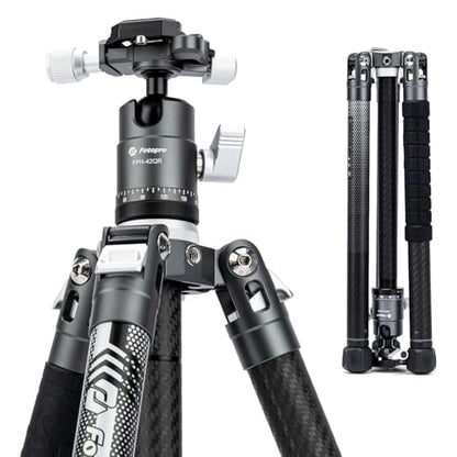 Fotopro 62 Inch Carbon Fiber Tripod for Camera Ultralight Travel Camera Tripod Max Loads Up 22lbs X-Aircross 3 Grey - color: Grey