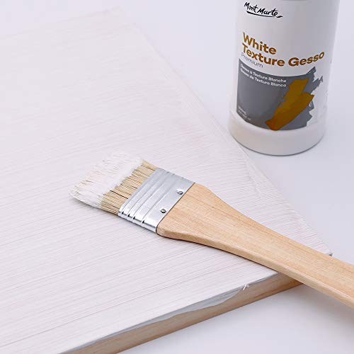 Mont Marte Premium White Texture Gesso 16.9oz (500ml), Suitable for Acrylic Paint, Oil Paint, Color Pencils, Pastels, Graphite and Charcoal - size: 16.9 Fl Oz (Pack of 1)