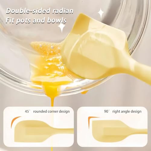 6 Pack Silicone Spatulas 10.9 in Large & 8.2 in Small, Nonstick Heat Resistant Mixing Tools for Baking Cookware - color: 6 Pcs large&small
