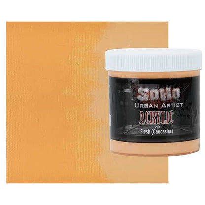 Soho Urban Artist Heavy Body Acrylic Paint - 500 ml Jar - Flesh (Caucasian) - Thick, Rich Color, Excellent Coverage, Professional Quality - Artists Acrylic Paint - color: Flesh (Caucasian), size: 16.91 Fl Oz (Pack of 1)