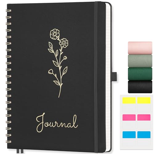 EMSHOI Graph Grid Spiral Journal Notebook, 110 Pages, A4 (8.2" x 11.2") - color: Black, style: A4 Graph