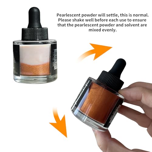 Acrylic Inks for Artists - Chameleon Metallic Acrylic Paint Set - 1-oz (30 ml) for Painting, Drawing, Paints, Art, Brushes (Shady Grape)
