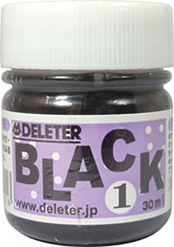 Deleter Manga Ink, Black 1, Basic Black Ink for dip pen & brush, Semi-gloss finish, 30ml/bottle, 1 Bottle (341-0001) - color: Black 1