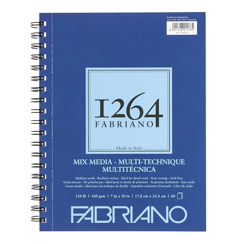 Fabriano 1264 Mixed Media Pad, 7" x 10", 110 lb. - size: 7 x 10