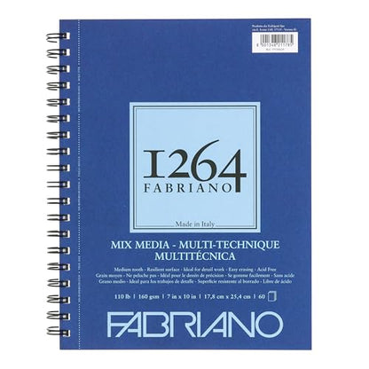 Fabriano 1264 Mixed Media Pad, 7" x 10", 110 lb. - size: 7 x 10