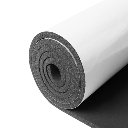 DGSL Foam Insulation Neoprene Sheets with Adhesive, 13''W x 80''L x 2/5''T | Weatherproof Soundproof Padding for Automotive, Multi-Function Soundproof Large Closed Cell Neoprene Rubber Roll - color: Black, size: 13 in x 80 in x 2/5 in