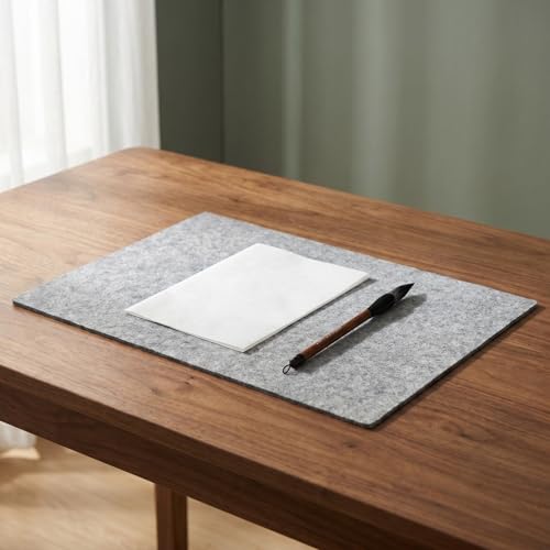 KALLORY 3PCS Thick Felt Calligraphy Mat for Writing Practice Wool Felt Pad for Students Artists Suitable for Home Classroom Use