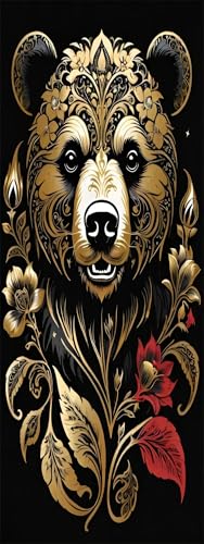 ZHUMUTO Large Diamond Painting Kits for Adults Ornate Black Bear - color: LZMT052