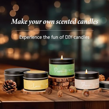 SAEUYVB Candle Making Kit, Candle Making Kit for Adults - DIY Starter Soy Candle Making Supplies-Including Soy Wax,Electric Stove,Melting Pot,Candle Wicks,Rich Scents,Stickers,Etc - size: 20 pcs candle tins kit