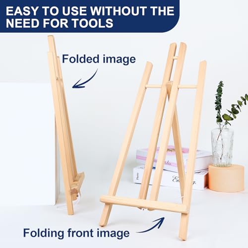 ESRICH 10PCS 17 Inch Tabletop Easels, Easel Stand for Painting | Tripod, Painting Party Easel, Kids Student Desktop Easel for Painting, Paint Easel for Canvas Paint - style: 10