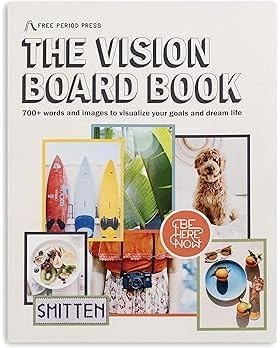 Free Period Press Vision Board Book, 700+ Words & Images in All Categories, for Visualizing Your Life Goals & Dreams, Playful, Stylish Pictures for Collage Making & Scrapbooking (Adult) - size: adults