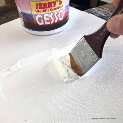 Jerry's World's Greatest Acrylic Ultra Bright White Gesso Primer - Non-Yellowing - Highly Pigmented Gesso Primer ideal for Students, Professionals, Artists - 200ml Tester Tube - size: 6.76 Fl Oz (Pack of 1)