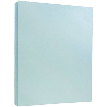 JAM PAPER Vellum Bristol 110lb Index Cardstock - 8.5 x 11 Coverstock - 241 gsm - Blue Vellum - 50 Sheets/Pack - color: Blue, size: 8.5" x 11"