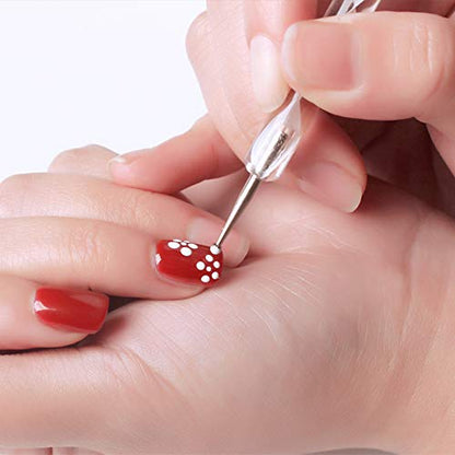 5 pc 2 Way Dotting Pen Tool Nail Art Tip Dot Paint Manicure kit (5PC) - size: 5 Count (Pack of 1)