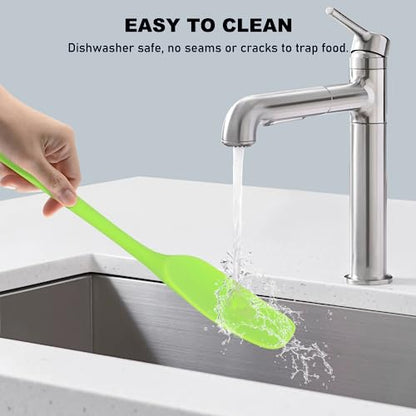 NileHome 6 Pieces Silicone Spatula Set with Silicone Brush,Multicolor - color: Multicolor