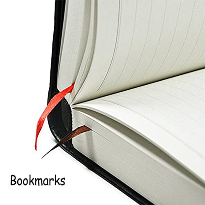 SAYEEC A5 Thick Journal 720 Pages Large Leather Notebook Lined Paper 360 Sheets Writing Notebook with Pen Gift Set Hardcover Diary Black for Taking Notes Business Man Women Gift - color: Black A5 with Text Cover and Pen