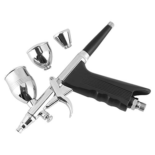 Airbrush Kit with Dual Action Feed, 0.3 & 0.8mm Needles, 2cc Fluid Cup, Multi-Purpose for Nail Art, Makeup, Model Painting, Tattoo