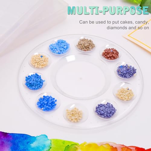 8Pcs Clear Paint Pallet,Paint Palette,Paint Trays for Kids to Painting | Plastic Palettes for Have a Birthday Painting Party - color: 8pcs-clear