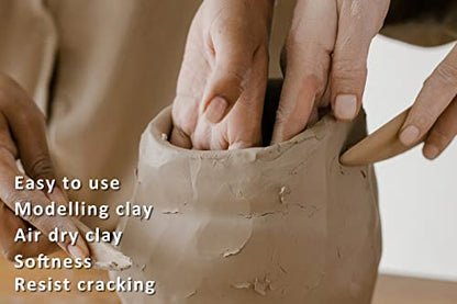 ReArt Natural Air-Dry Clay, for Sculpting, Wheel Throwing, Hand Building, All-Purpose Modeling Clay 10lbs for Sculpting (Gray 10LBs) - color: Gray 10LBs