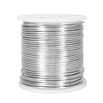 Tenn Well 164ft 15 Gauge 1.5mm Aluminum Wire Bendable for Jewelry - color: Sliver, size: 15 Gauge