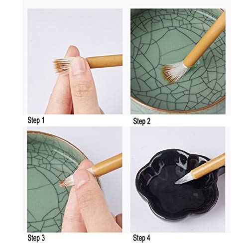 ZLY Chinese Calligraphy Brush Set Writing Drawing Ink Brushes, Japanese Kanji Sumi Brush Pen for Professional Beginner Large Medium Small 3 Pcs/Set