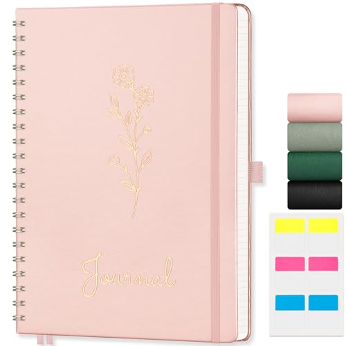 EMSHOI Graph Grid Spiral Journal Notebook, 110 Pages, A4 (8.2" x 11.2") - color: Rose Gold, style: A4 Graph