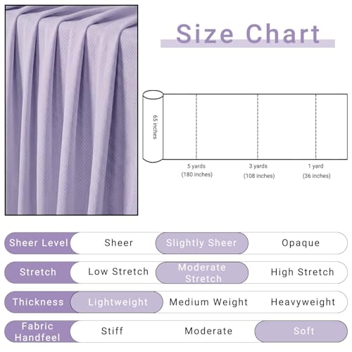Bird Eye Mesh Jersey 5 Yards 65" Wide Light Purple - color: Light Purple, size: 65'' x5 yard