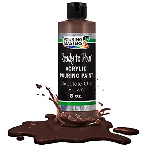 Pouring Masters Chocoloate Brown Ready to Pour Acrylic Pouring Paint - Premium 8-Ounce Pre-Mixed Fluid Acrylic Paint - Fluid Art Supplies for Canvas, Wood, Paper, Tile & Rocks - color: Chocolate Brown