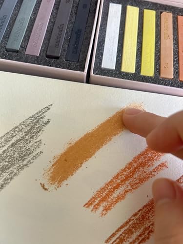 12‑Pack Earth‑Tone Soft Chalk Pastels,Artist Pastels (Brown) | Soft Pastels for Artists Professional Grade Square Chalk Soft Pastels Blendable, For Artist,Drawing, Painting & Sketching - color: Brown