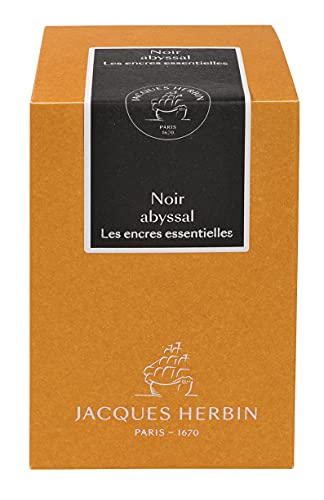 Herbin Hbj13109 Jack Essential Ink 50ml "Deep Sea Black" for Fountain Pen, Glass Pen, Dip Pen