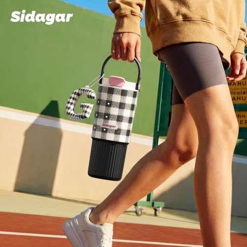26 oz Insulated Stainless Steel Tumbler with Straw & Handle Black - color: Black