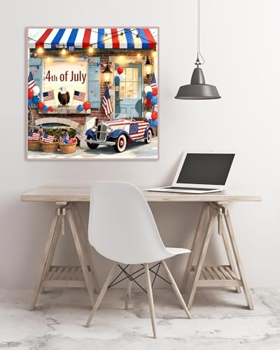 askkqtx Independence Day Diamond Art Kits for Adults 14x14 Inch - color: Independence-G9490
